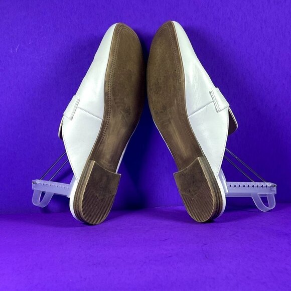 Steve Madden Women's Wintour White Leather Square Toe Mules Shoe Size 10 - Picture 7 of 8